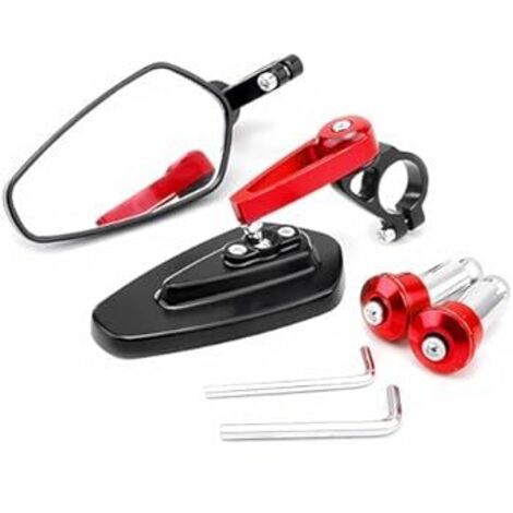 Lenkspiegel für Motorräder, 360° drehbarer Seitenspiegel, universell für Cruiser, Chopper, Bobber und Oldtimer, verchromt mit stabilem Halter.