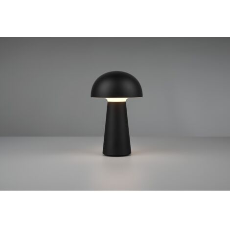 Lennon Mushroom Tischlampe Led IP44 Schwarz USB Trio Beleuchtung