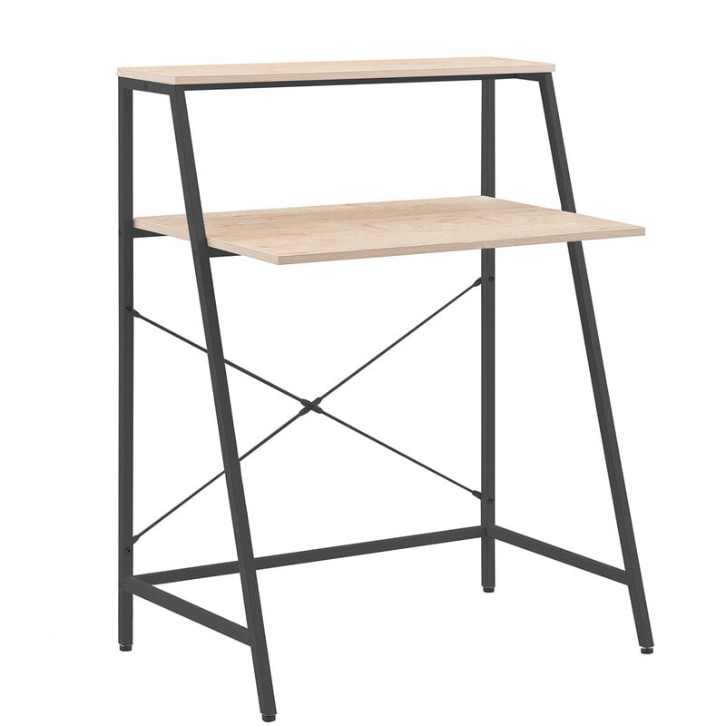 Frankystar - Lenny - Bureau en bois et métal avec étagère - 80x48x104 cm