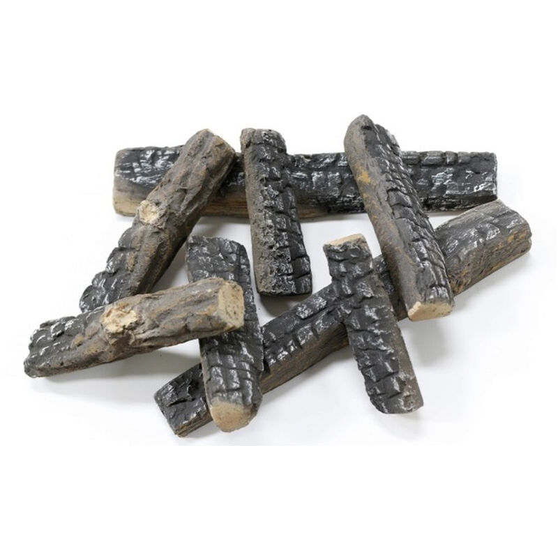 

Leños grandes decorativos de fibra cerámica para Chimenea de etanols, 8 unidades
