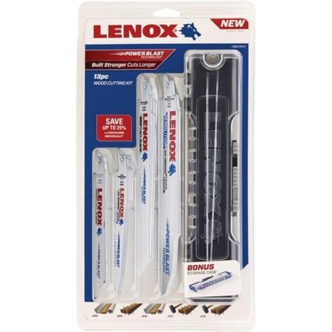 LENOX BIM-Säbelsägeblätter-Set 13-tlg. für Holz 3 x 656R, 3 x 610R, 2 x 966G, 2 x 966R, 3 x 810R