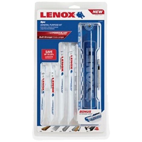 Lenox Lame de scie sabre bi-métal METALWOLF et LUMBERWOLF - Kit de 9 pièces, bois et métal : 2x 656R, 2x 624R, 2x 810R, 2x 818R, 1x 960R