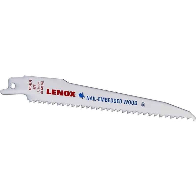 Lenox - 5 Lame scie sabre bi-métal - Coupe du bois - 152 mm - 19 mm - 6