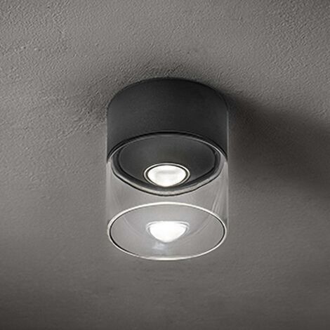 Lens Plafonnier LED en aluminium moulé sous pression Gris Foncé 6.5W 3000K IP65 - Solution d'éclairage polyvalente pour extérieurs et intérieurs