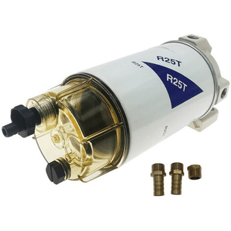 L'ensemble séparateur huile-eau R25T convient aux petits moteurs diesel des vedettes rapides et des pétroliers.