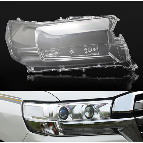 Lente de faro delantero de coche, pantalla de lámpara para Toyota Land Cruiser 2016, 2017, 2018, lente de repuesto, cubierta de carcasa automática,Right