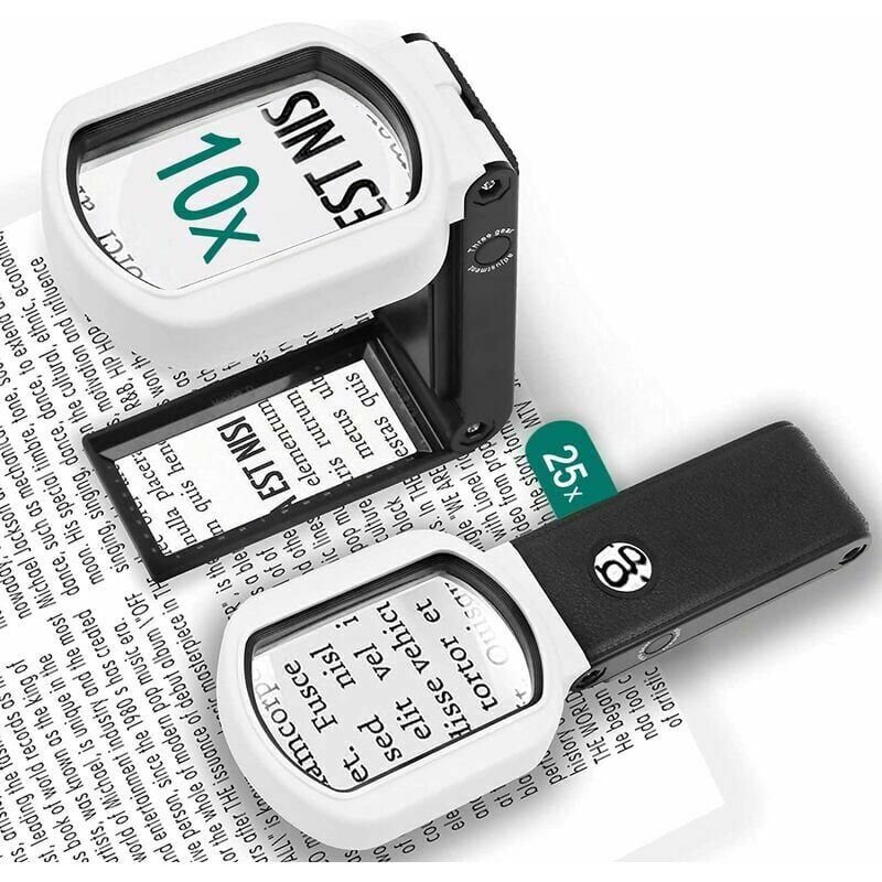 Lente d'ingrandimento 25X 10X con supporto