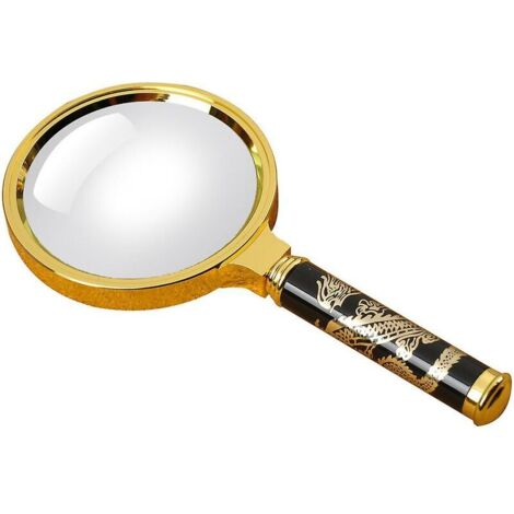 Lente d'ingrandimento da lettura Lente d'ingrandimento da 10 x 80 mm e specchio infrangibile per la lettura Elevata chiarezza e leggerezza per lente d'ingrandimento da lettura per anziani con I