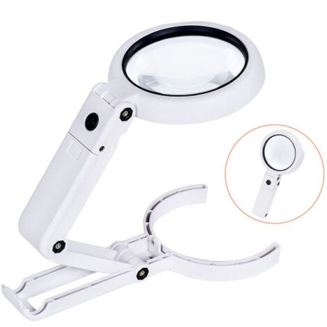 Beetest Occhialini a testa con indosso lente dingrandimento a LED Illuminata a luce con lente dingrandimento 2.5-25 X 8 Set Lens per riparazione orologio gioiello