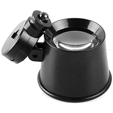 Lente d'ingrandimento KZQ 10x con luce LED, anello oculare con supporto, lente d'ingrandimento portatile con illuminazione a LED (10x)