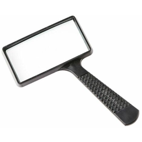 Lente d'ingrandimento portatile 10X, lente d'ingrandimento rettangolare, lente in vetro antigraffio per lettura, hobby, riparazioni e osservazione per anziani.