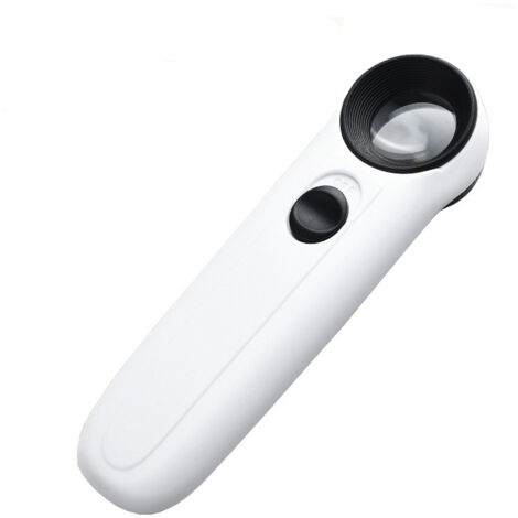 Lente d'ingrandimento portatile, ingrandimento 40x, con doppio LED, ideale per valutare gioielli, leggere giornali o libri ed esaminare mappe e cruciverba.