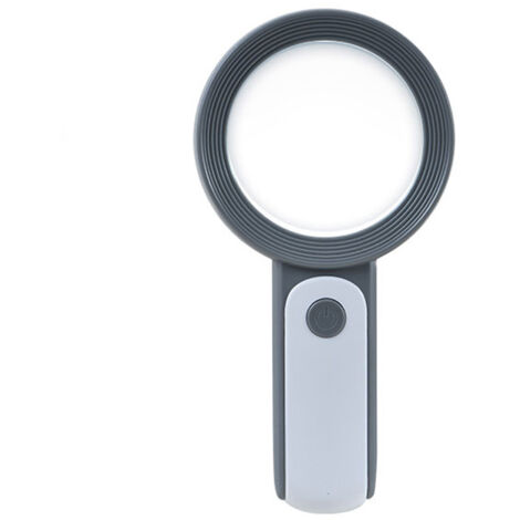 Lente d'ingrandimento tascabile con luce integrata, lente d'ingrandimento ad alta illuminazione dotata di luce LED calda e fredda (3 modalità di illuminazione), ideale per anziani che desiderano legge
