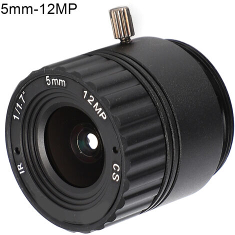 Lente para CCTV, montura CS de 5 mm, 12 MP HD F1.2, visión fija gran angular.