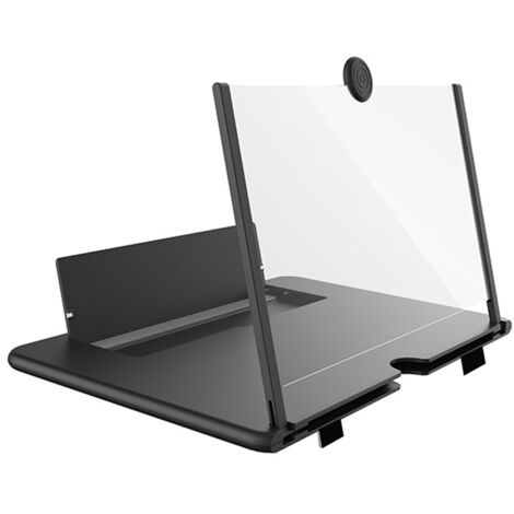 Lentille Agrandisseur d'Écran pour Smartphone 10" - Agrandissement 2-3x - Compatible Tous Téléphones - Fin et Portable - Noir/Blanc/Rouge