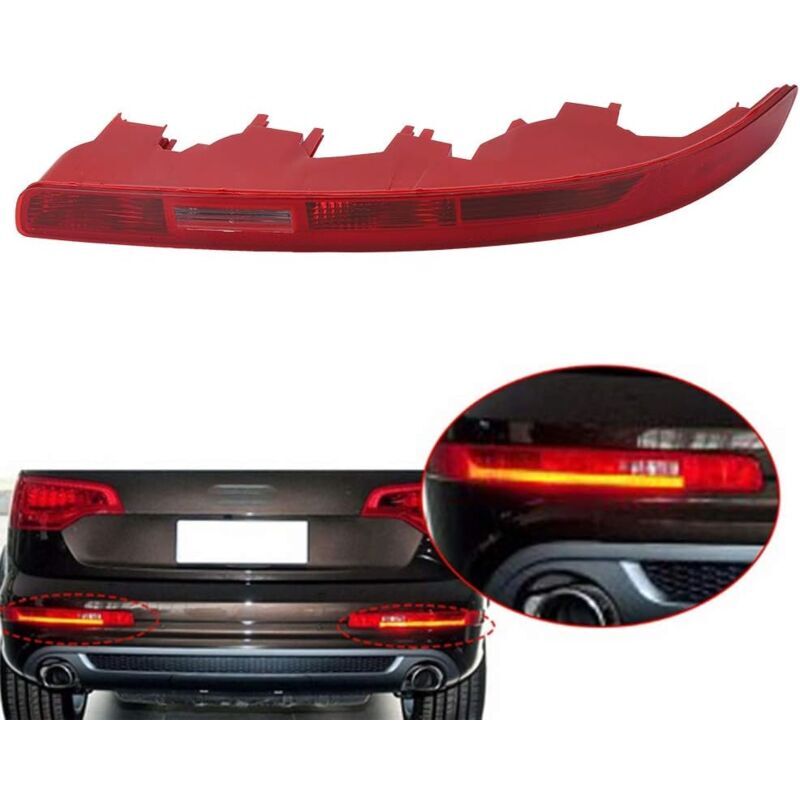 Lentille de logement de feu arrière antibrouillard pare-chocs latéral arrière droit pour 2007-2015