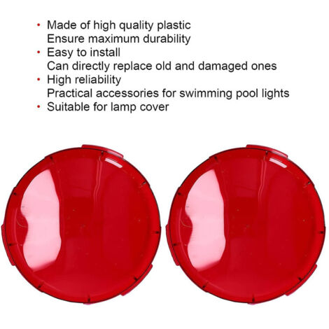 Lentille de Remplacement pour Lumière de Piscine Pentair – 7,5 Pouces Rouge – Ampoule Incandescente – Couvercle d'Éclairage