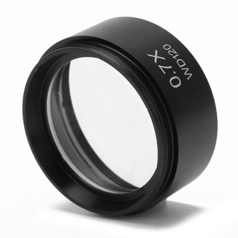 Lentille d'objectif auxiliaire WD120 0,7x pour accessoires de Microscope stéréo, pièces d'imagerie