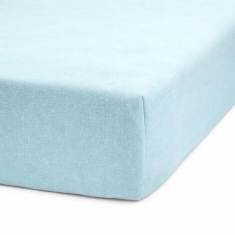 Lenzuolo blu 90x200 cotone con elastico