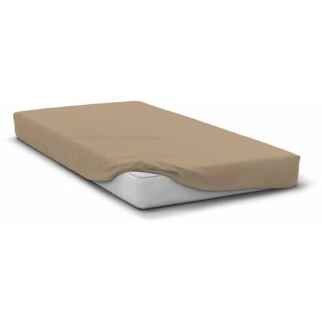 Lenzuolo con angoli aderenti HOME LINGE PASSION Beige Matrimoniale 160 x 200 + 30 cm