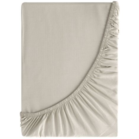 LENZUOLO CON ANGOLI EUROFIRANY COTONE BASIC 100X200X30CM BEIGE