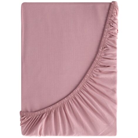 LENZUOLO CON ANGOLI EUROFIRANY COTONE BASIC 180 X 200 X 30 CM ROSA CIPRIA