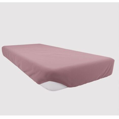 Lenzuolo con angoli in cotone 150x190 cm rosa antico, di rose rose