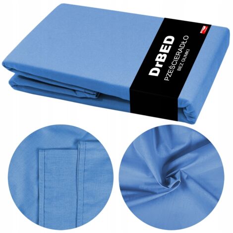 Lenzuolo con angoli in cotone grande 220x200 colore blu resistente