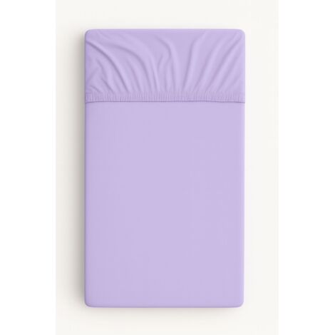 Lenzuolo con angoli in cotone per culla 140x70 cm - viola