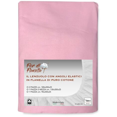 LENZUOLO Con Angoli IN FLANELLA ROSA Fior di Flanella © TUTTE LE MISURE 1 PIAZZA E MEZZA