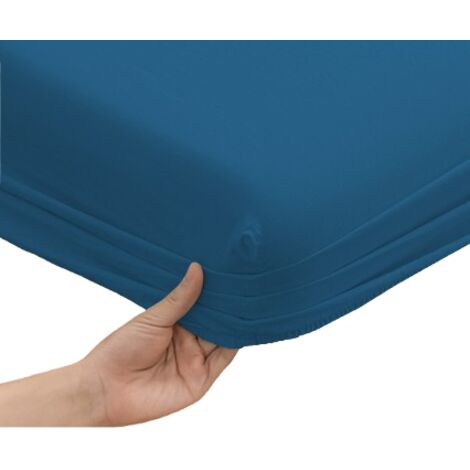 Lenzuolo con angoli in jersey 220x200 blu denim