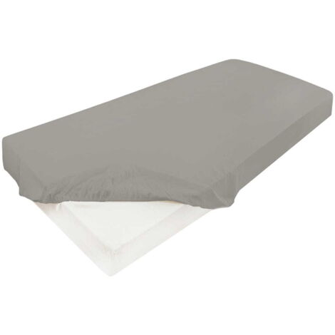 Lenzuolo con angoli in raso 120x200x25, grigio scuro44, MATEX