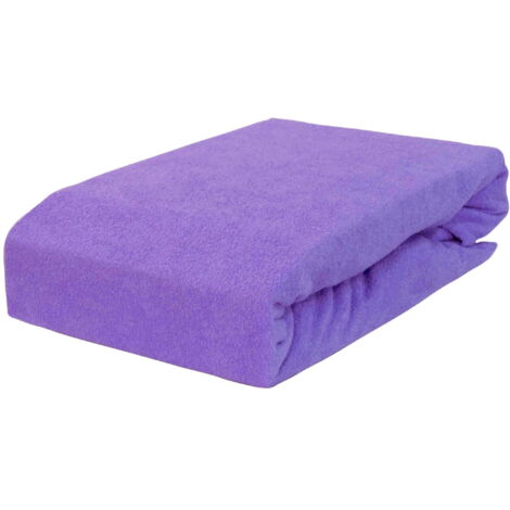 Lenzuolo con angoli in spugna viola 160x200