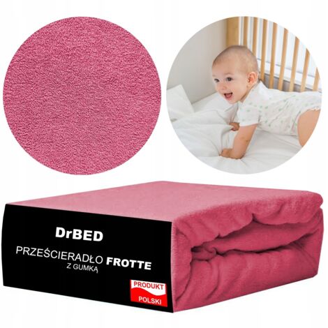 Lenzuolo con angoli per culla 120x60 in spugna traspirante rosa carne