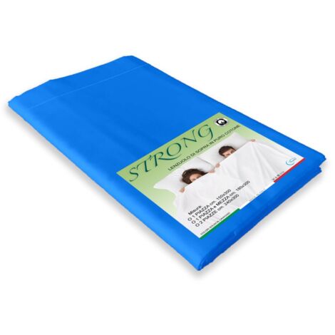 LENZUOLO di sopra CORDONETTO STRONG bluette made in Italy Due Piazze Maxi