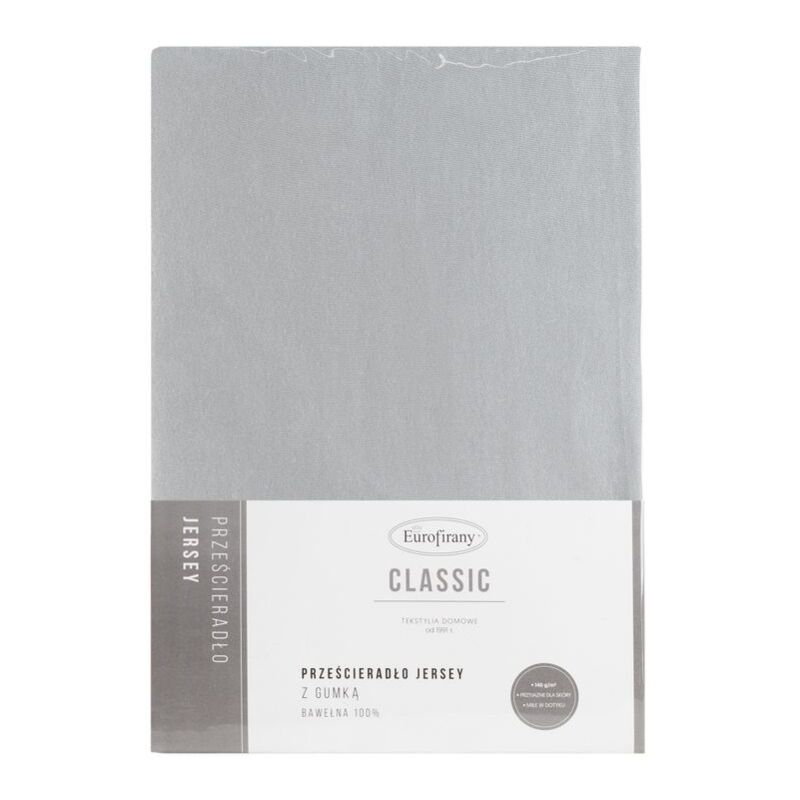 Lenzuolo jersey 3 con elastico 140x200 grigio