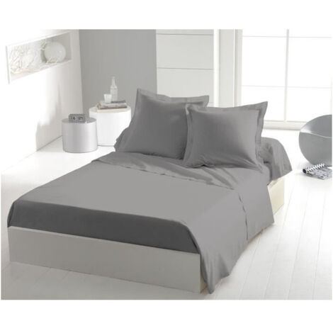 Lenzuolo piano - HOME LINGE PASSION - 240 x 300 cm - Grigio chiaro