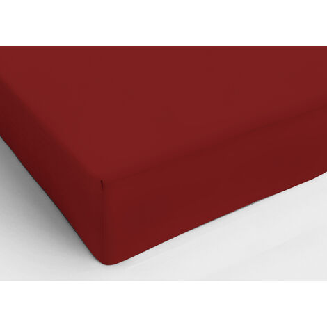 Lenzuolo Sotto Con Angoli In Cotone In Tinta Unita Colore Bordeaux C.N., misuraFrancesecoloreBordeaux