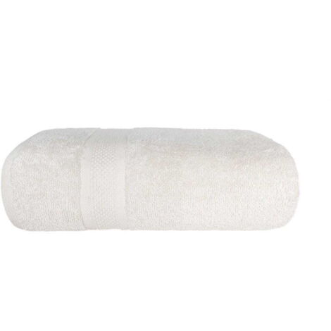 Leo Badetuch 50x90 Creme Ecru 100% Baumwolle 450g weich