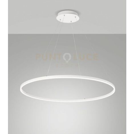 LEO SOSPENSIONE BIANCA A LED 60W 4000K 6700LM D.100CM ON/OFF
