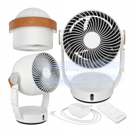 LEO STADLER FORM TABLE DESK FAN WHITE 3D OSCILLATION FAN