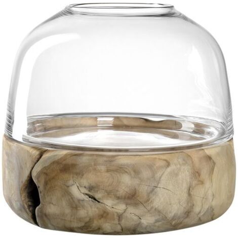 Leonardo Candela Sturmlampe auf Holzsockel 26cm