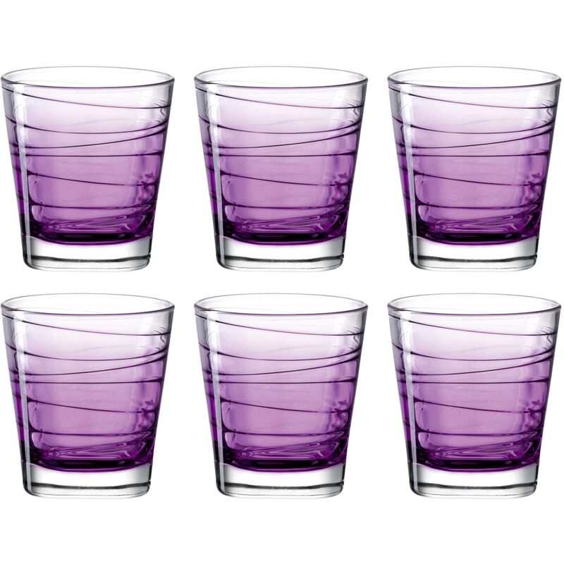 Image of Leonardo - home vario struttura 026843 - Set di 6 bicchieri da 250 ml, viola, vetro, viola