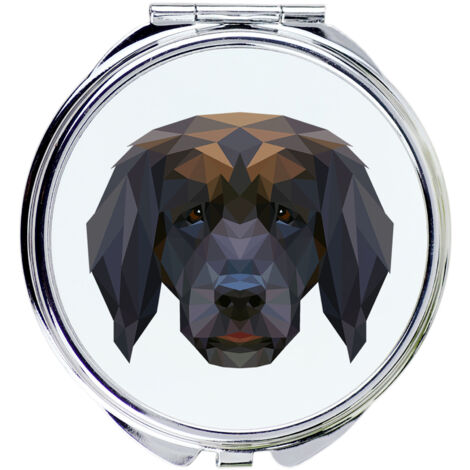 Leonberger - Espejo con fotografía e inscripción geométrica de Art-Dog