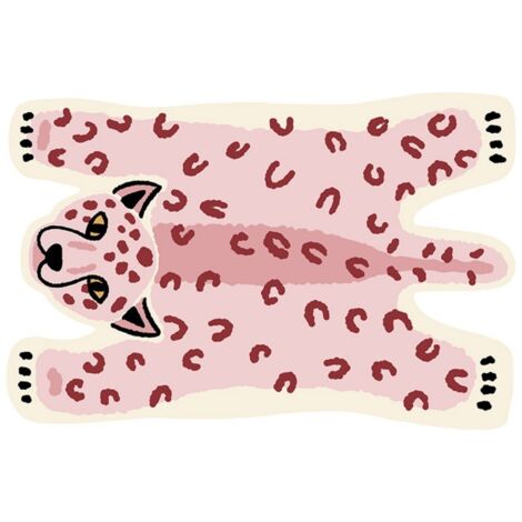 Léopard rose 03 5080cm Boue de diatomées Tapis de salle de bain antidérapant mignon et adorable sur le thème des animaux de compagnie, tapis de porte de toilettes, tapis absorbant, tapis en terre de