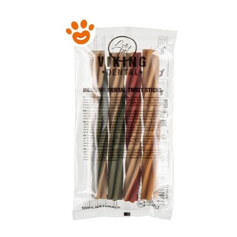 Leopet Dog Snack Viking Dental Twist Bicolore  - Leopet Dog Snack Viking Dental Twist Bicolore - Confezione Da 4 Pezzi