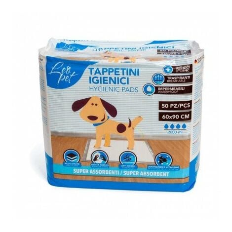Tappetini Igienici per Cani 60x90 Made in Italy - Traversine per Animali 5  Strati Super Assorbenti : : Prodotti per animali domestici