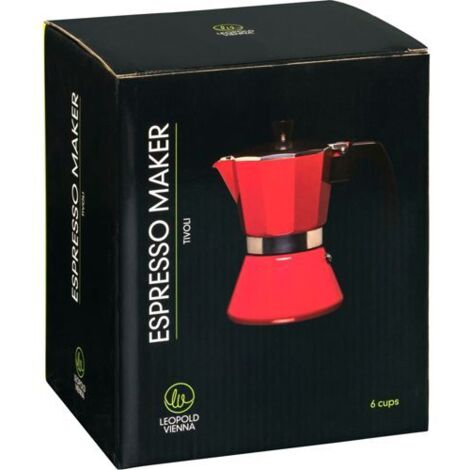 Leopold Vienna Espressokocher 6 Tassen/rot/Induktion  LV113007