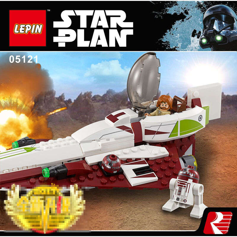 

05121 845pcs Star Wars Series Jedi Starfighter con Hyperdrive Juego de bloques de construccion - Lepin