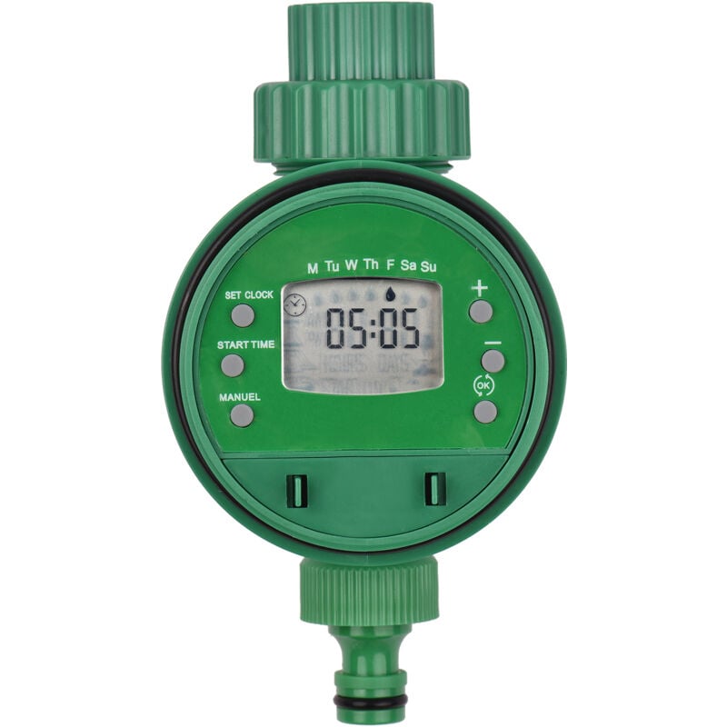Lepmerk Minuterie d'arrosage automatique numérique programmée pour jardin, contrôleur d'irrigation intelligent à piles pour pelouse, terres